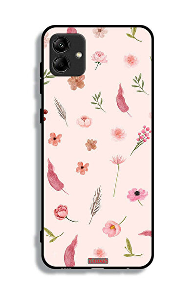 Tolwak Samsung Galaxy M04 Protective Case Cover Leaves And Roses Pattern