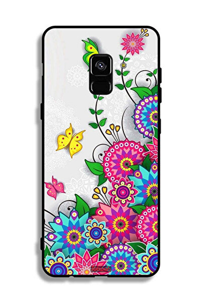 Tolwak غطاء حماية لهاتف Samsung Galaxy A8 Plus (2018) - زهور ماندالا