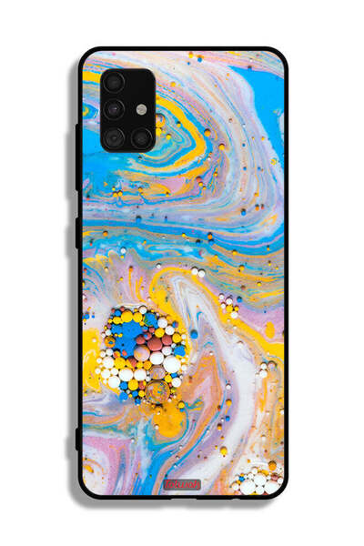 Tolwak Samsung Galaxy A51 4G Protective Case Cover Gems Colorful Abstraction