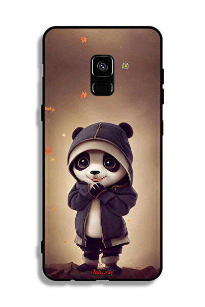 Tolwak غطاء حماية بتصميم باندا صغير لطيف من سامسونج جالكسي A8 بلس (2018)