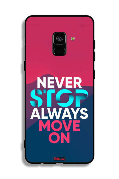 Tolwak غطاء حماية لهاتف Samsung Galaxy A8 Plus (2018) - لا تتوقف أبدًا - تحرك...