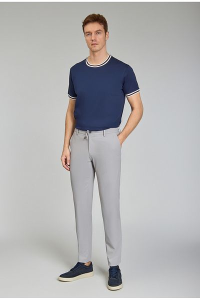 Bisse Αθλητικό ανδρικό παντελόνι Jogger Grey με τσέπες