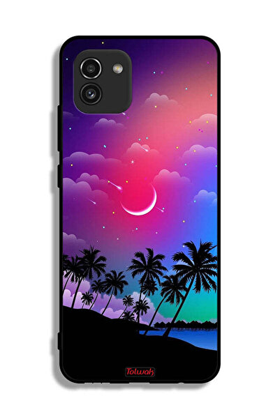 Tolwak Samsung Galaxy A03 Protective Case Cover Moon In Night Art