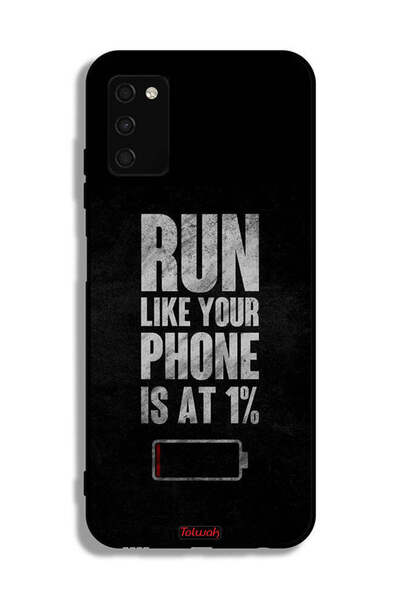 Tolwak غطاء حماية لهاتف Samsung Galaxy A02s، اركض كما لو أن هاتفك يعمل بنسبة 1%