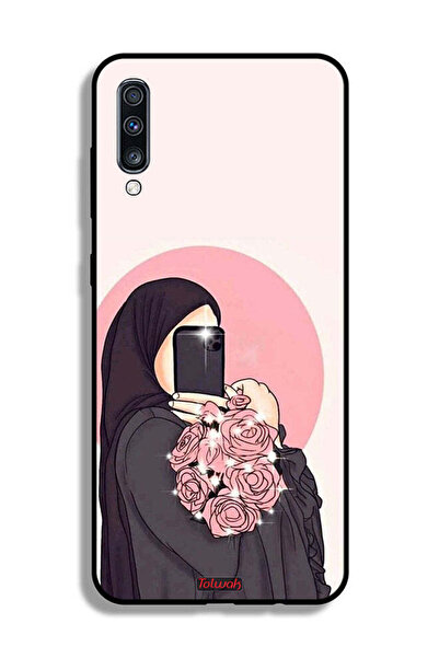 Tolwak غطاء حماية لهاتف Samsung Galaxy A70 بتصميم فن التقاط صور سيلفي مع حمل ...