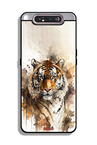 Tolwak غطاء حماية لهاتف Samsung Galaxy A80 بتصميم فن تجريدي من جلد الفهد