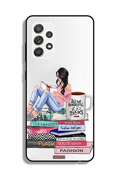 Tolwak Samsung Galaxy A32 5G Protective Case Cover Girl And Fashion Books Art