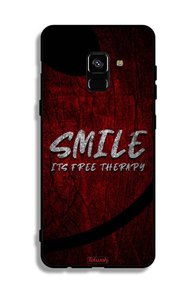 Tolwak غطاء حماية لهاتف Samsung Galaxy A8 Plus (2018) مطبوع عليه Smile Its Fr...