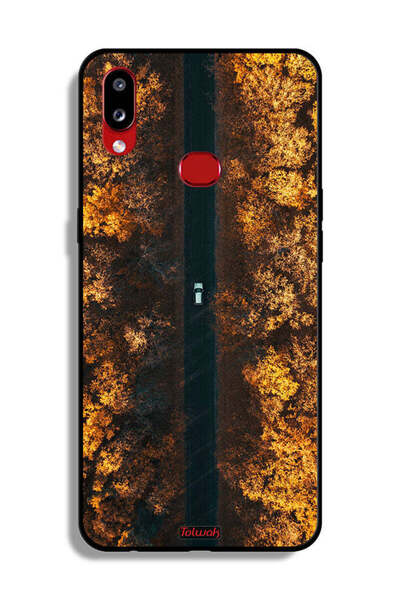 Tolwak غطاء حماية لهاتف سامسونج جالكسي A10s بتصميم طريق في أشجار الخريف