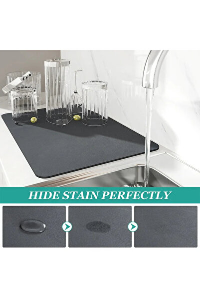 OEM Anti-Slip Absorbent Mat with Quick Drying, 30x40 cm, Black