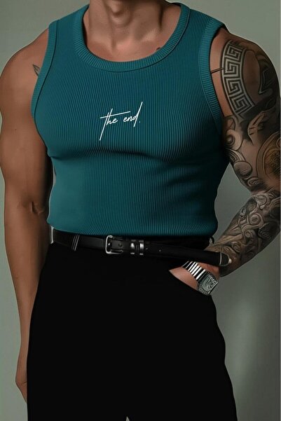 NO 601 Мъжка тениска с релефен принт Petrol Slimfit Premuim The Embossed Cami...