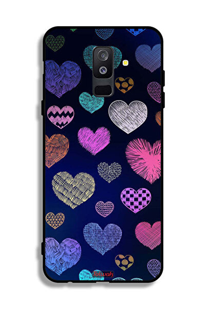 Tolwak غطاء حماية لهاتف سامسونج جالاكسي A6 بلس (2018) بنقشة قلوب داجا
