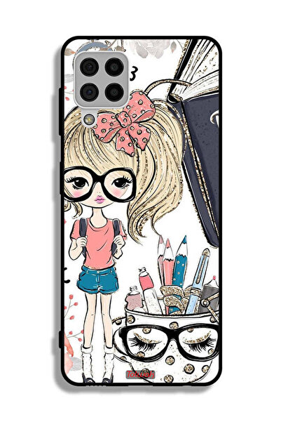 Tolwak Samsung Galaxy A22 4G Protective Case Cover Unicorn Girl Art