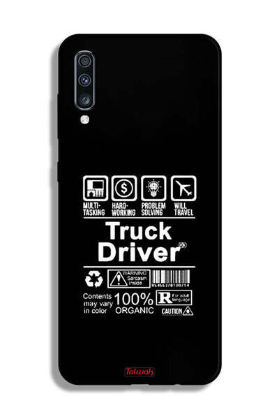 Tolwak غطاء حماية لهاتف Samsung Galaxy A70، ملصق سائق شاحنة