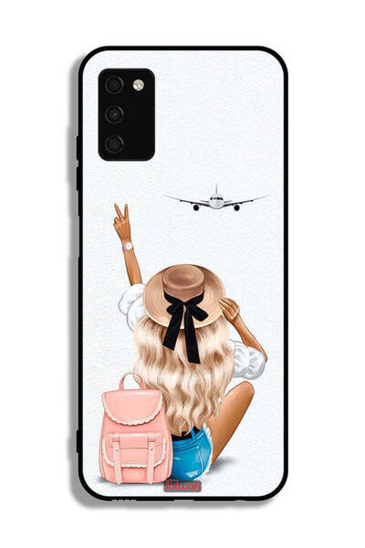Tolwak غطاء حماية لهاتف سامسونج جالكسي A03s بتصميم فتاة تحب السفر