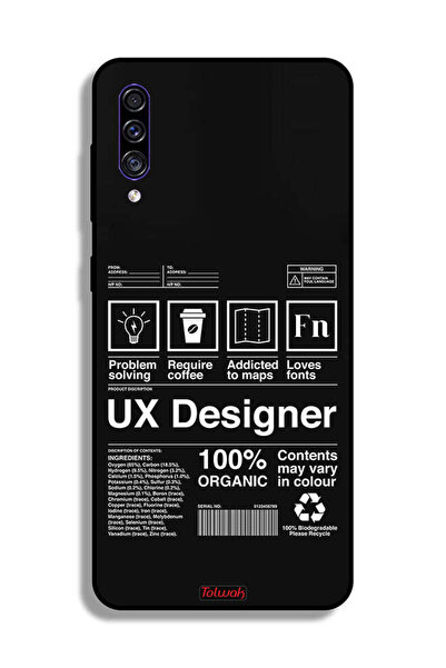 Tolwak غطاء حماية لهاتف Samsung Galaxy A50s، ملصق مصمم UX