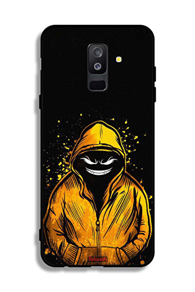 Tolwak Samsung Galaxy A6 Plus (2018) Protective Case Cover Marshmallow Boy Art