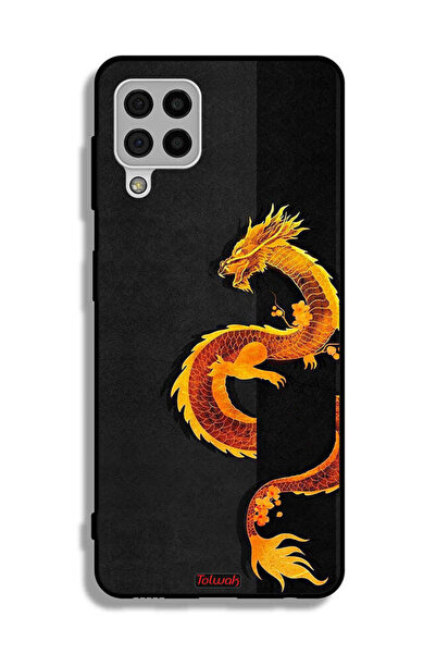 Tolwak Samsung Galaxy A22 4G Protective Case Cover Dragon Art