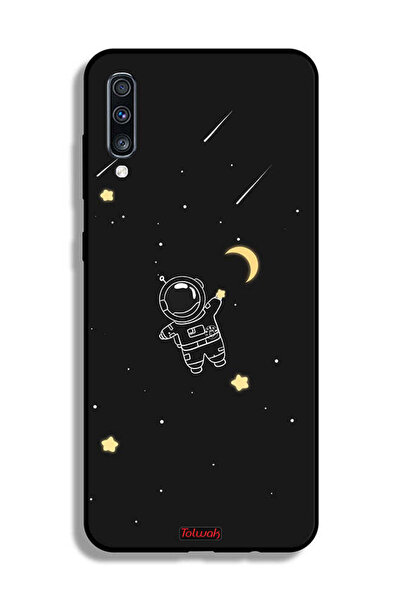 Tolwak غطاء حماية لهاتف Samsung Galaxy A70 بتصميم مشبك فني لرائد فضاء