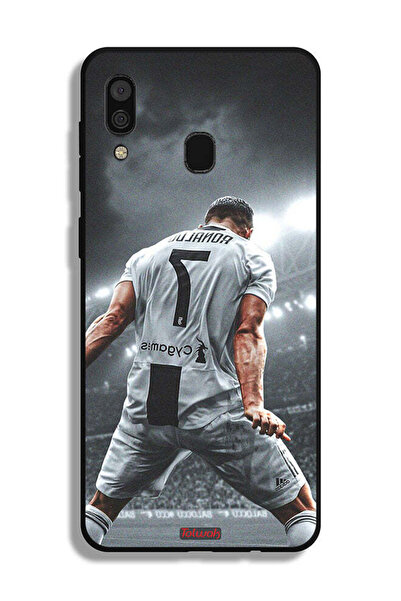 Tolwak غطاء حماية لهاتف سامسونج جالاكسي A20 بشعار احتفال كريستيانو رونالدو