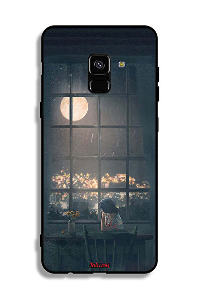 Tolwak غطاء حماية لهاتف Samsung Galaxy A8 Plus (2018) بتصميم منظر القمر