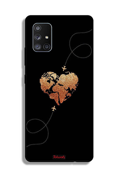 Tolwak Samsung Galaxy A71 5G Protective Case Cover Airplanes Touching Heart