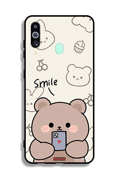 Tolwak غطاء حماية لهاتف سامسونج جالاكسي M40 برسومات الدب المبتسم