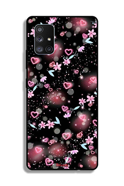 Tolwak غطاء حماية لهاتف سامسونج جالاكسي A71 5G بنقشة قلوب وأزهار صغيرة