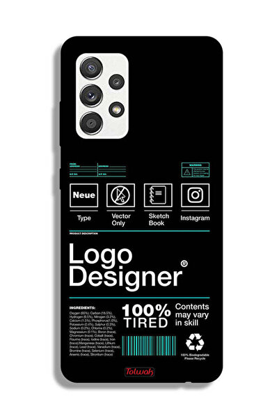 Tolwak Samsung Galaxy M32 5G Protective Case Cover Logo Designer Sticker