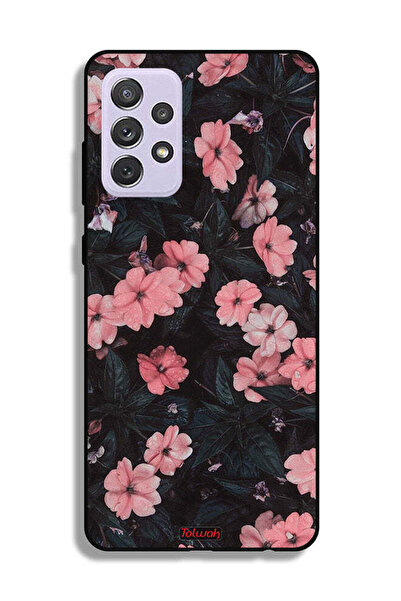 Tolwak غطاء حماية لهاتف سامسونج جالاكسي A72 5G - لون الخوخ والورود الصغيرة