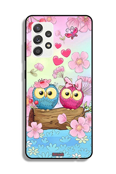 Tolwak Samsung Galaxy M32 5G Protective Case Cover Cute Owls Art