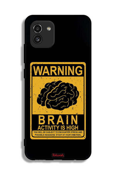 Tolwak غطاء حماية لهاتف Samsung Galaxy A03 تحذير من ارتفاع نشاط الدماغ