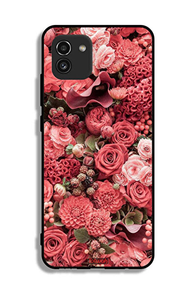 Tolwak Samsung Galaxy A03 Protective Case Cover Peach Roses