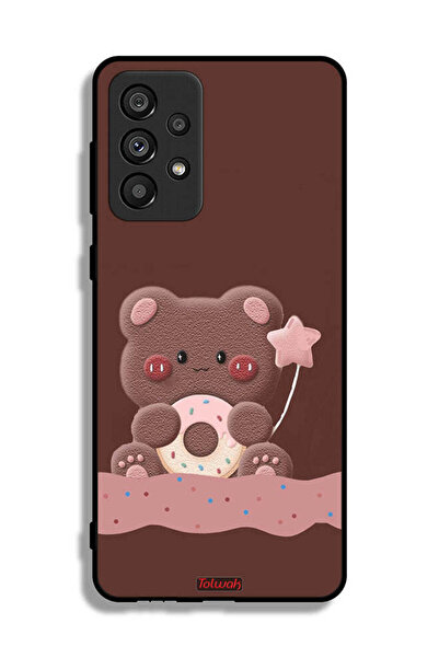 Tolwak غطاء حماية لهاتف سامسونج جالاكسي A73 5G بطبعة دب دونات