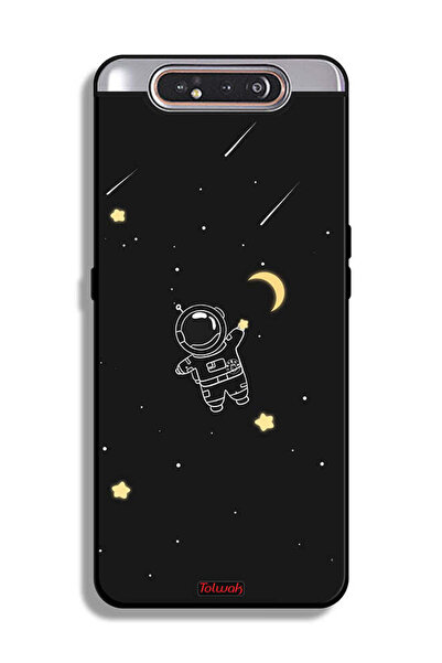 Tolwak غطاء حماية لهاتف Samsung Galaxy A80 بتصميم مشبك فني لرائد فضاء