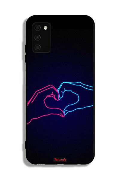 Tolwak Samsung Galaxy A03s Protective Case Cover Touching Hand Making Heart