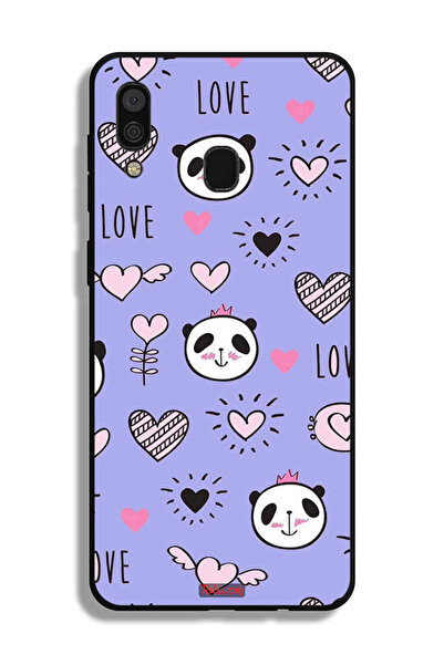 Tolwak Samsung Galaxy A30 Protective Case Cover Love And Panda Doodle