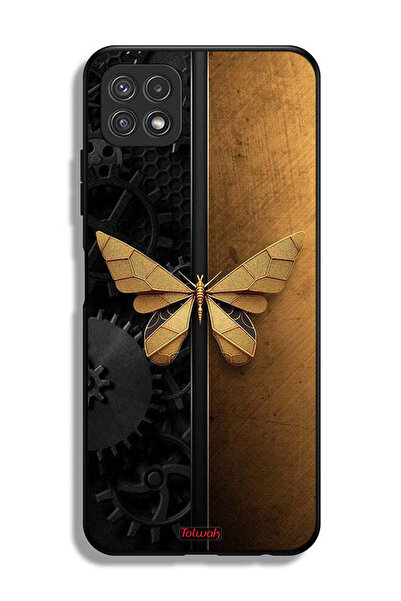 Tolwak Samsung Galaxy A22 5G Protective Case Cover Steel Butterfly