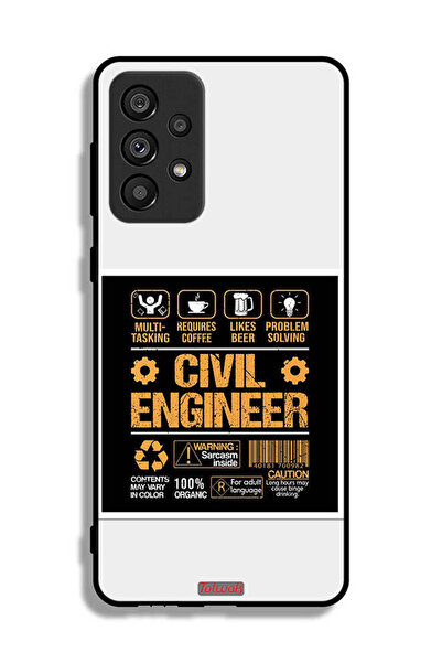 Tolwak غطاء حماية لهاتف سامسونج جالاكسي A73 5G، ملصق مهندس مدني