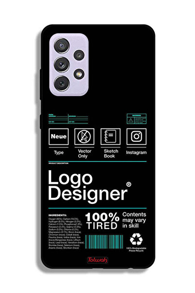 Tolwak Samsung Galaxy A72 5G Protective Case Cover Logo Designer Sticker