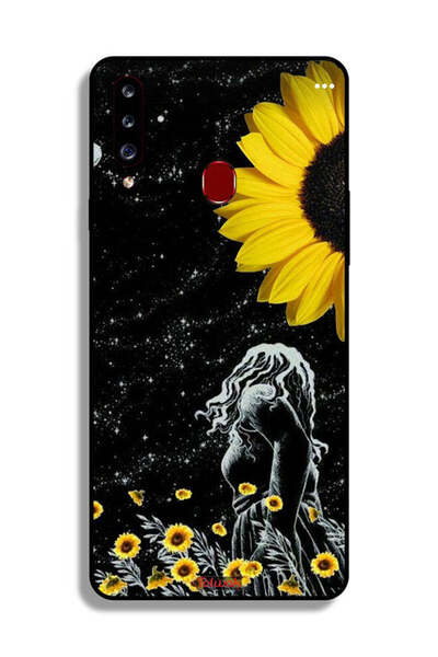 Tolwak Samsung Galaxy A20s Protective Case Cover Girl Look At Moon Art