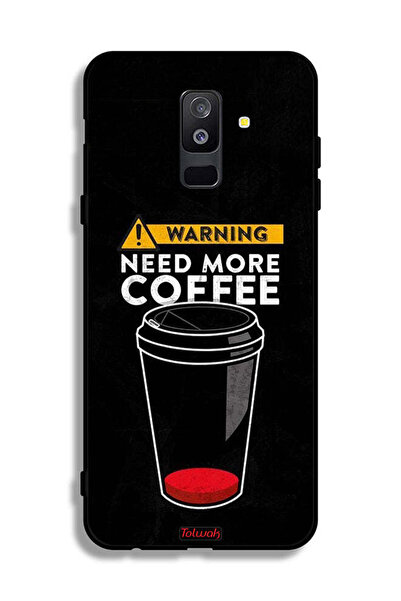 Tolwak غطاء حماية لهاتف Samsung Galaxy A6 Plus (2018) - Need More Coffee