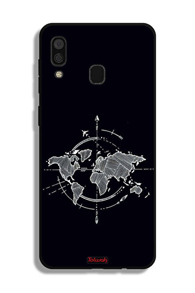 Tolwak غطاء حماية لهاتف سامسونج جالاكسي A30 برسومات البوصلة
