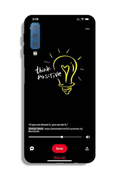 Tolwak غطاء حماية لهاتف Samsung Galaxy A7 (2018) Think Positive