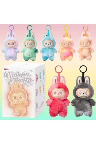 LABUBU Gradient Color Macaron Labubu Doll Third-generation Vinyl Face Hanging Figurine Toy Blind Box
