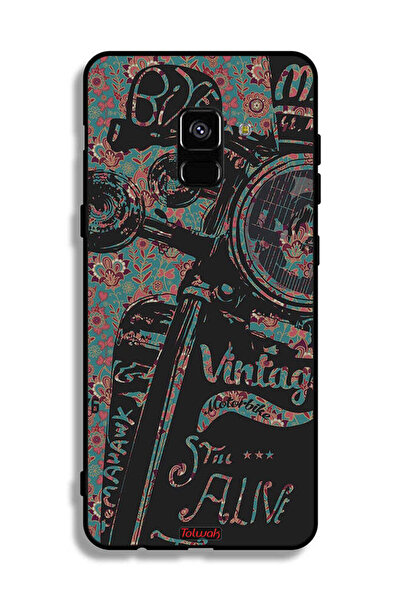 Tolwak غطاء حماية بتصميم دراجة نارية كلاسيكية من سامسونج جالكسي A8 بلس (2018)
