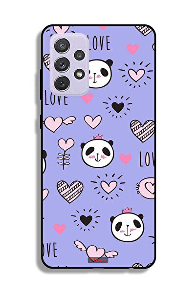 Tolwak Samsung Galaxy A72 5G Protective Case Cover Love And Panda Doodle