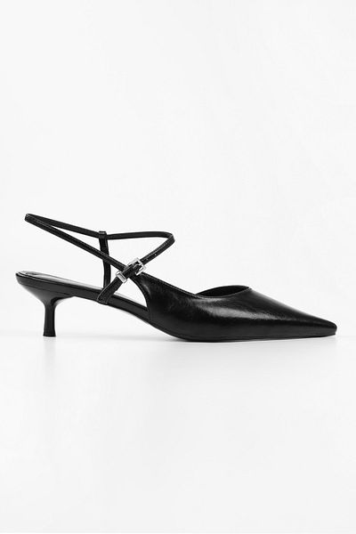 Shoeberry Women's Lea Black Shiny Stiletto