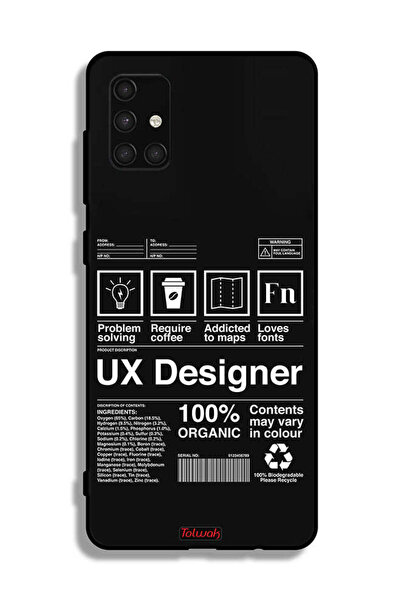 Tolwak Samsung Galaxy A71 4G Protective Case Cover Ux Designer Sticker