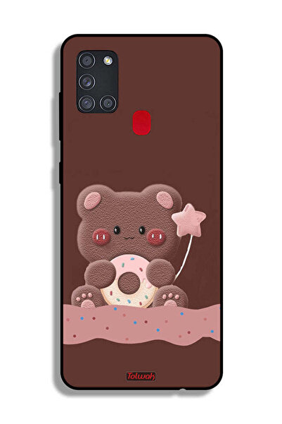 Tolwak غطاء حماية لهاتف سامسونج جالكسي A21s بتصميم دب الدونات